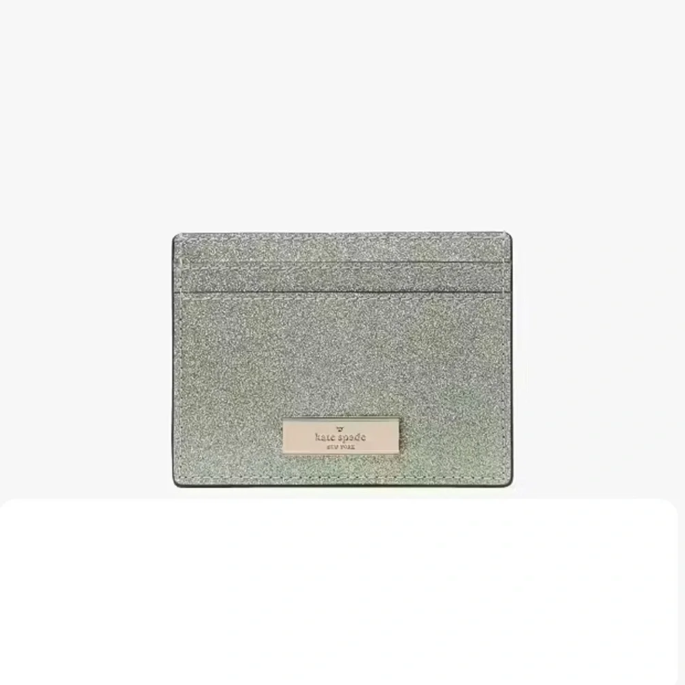 Kate Spade Green Glitter Card Holder - Picture 3 of 6